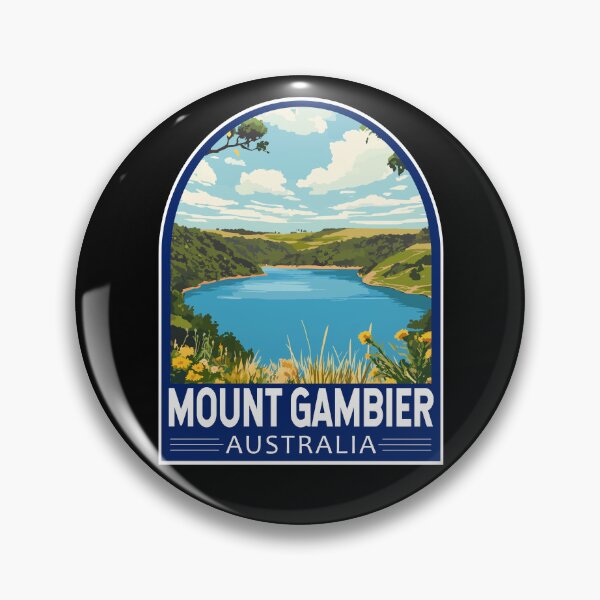 Item preview, Mount Gambier Australia Travel Art Emblem designed and sold by KrisSidDesigns.