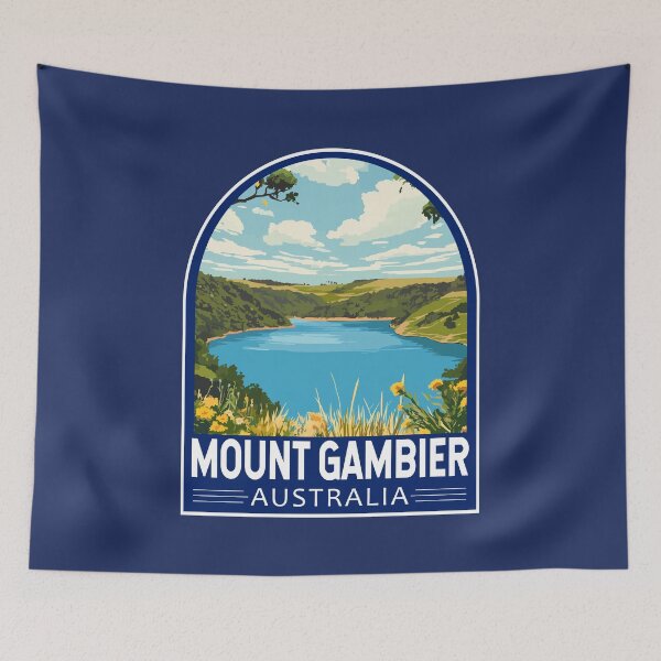 Item preview, Mount Gambier Australia Travel Art Emblem designed and sold by KrisSidDesigns.