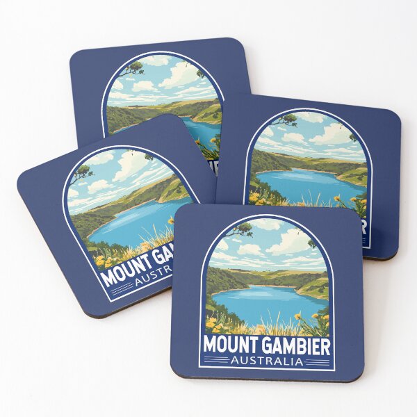 Item preview, Mount Gambier Australia Travel Art Emblem designed and sold by KrisSidDesigns.