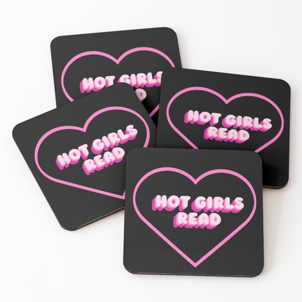 Item preview, Hot Girls Read - Book Girly Cute Aesthetic Pink Heart Books - Valentines Day Gifts Aesthetic Pastels Colors Cute Hearts designed and sold by MatthewViews.