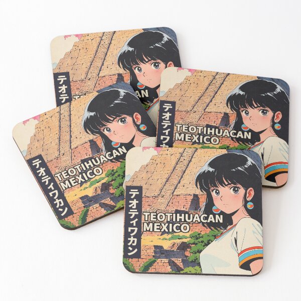 Item preview, Teotihuacan Mexico Pretty Anime Girl 80s Retro Aesthetic Vintage Cultural Travel  designed and sold by onlyanimevibes.