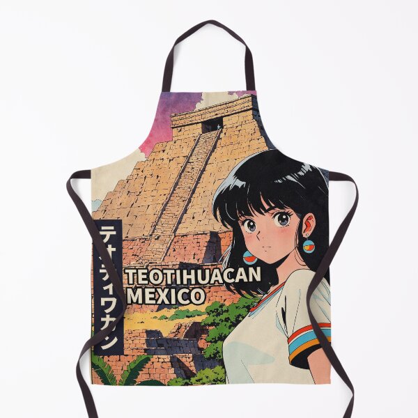 Item preview, Teotihuacan Mexico Pretty Anime Girl 80s Retro Aesthetic Vintage Cultural Travel designed and sold by onlyanimevibes.