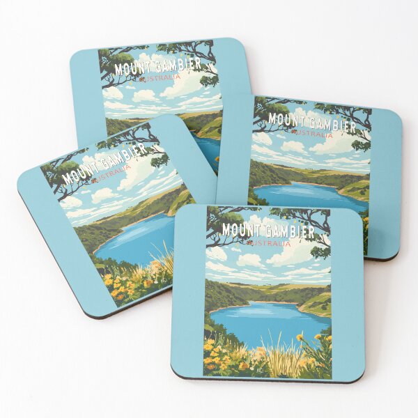 Item preview, Mount Gambier Australia Travel Art Vintage designed and sold by KrisSidDesigns.