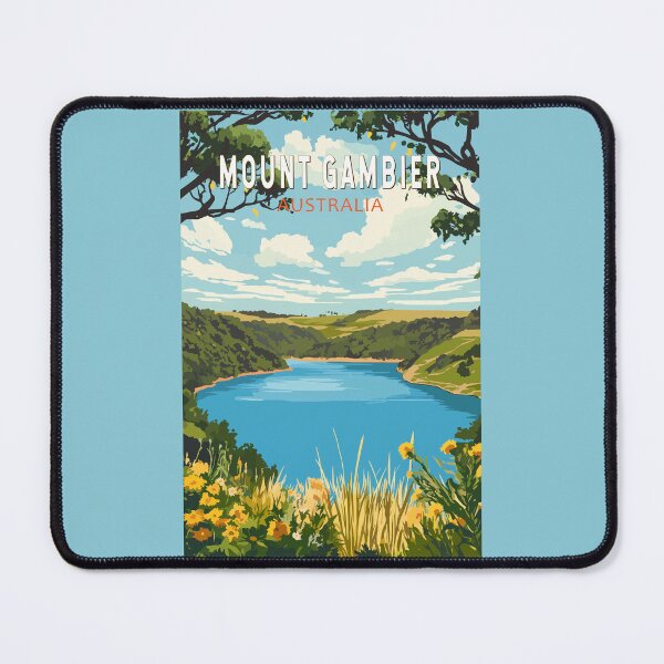 Item preview, Mount Gambier Australia Travel Art Vintage designed and sold by KrisSidDesigns.