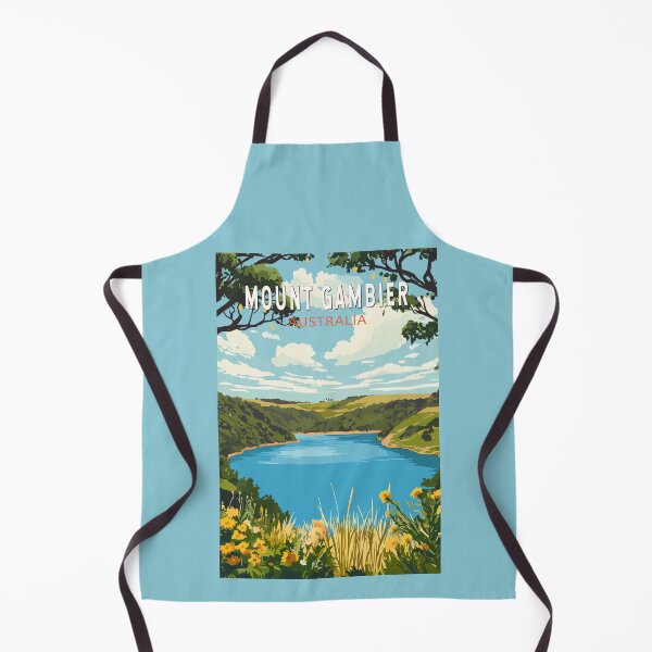 Item preview, Mount Gambier Australia Travel Art Vintage designed and sold by KrisSidDesigns.