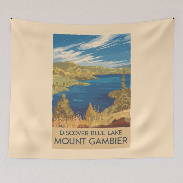 Item preview, Mount Gambier Australia Illustration Travel Art Vintage designed and sold by KrisSidDesigns.