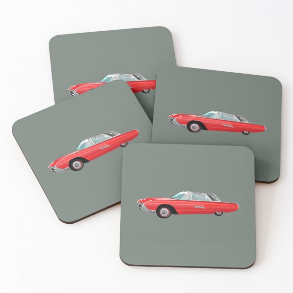 Item preview, 1963 Red Hot Hot Rod Antique Car on Medium Grey Half-Drop Repeat 5748 designed and sold by Art in My Loft.