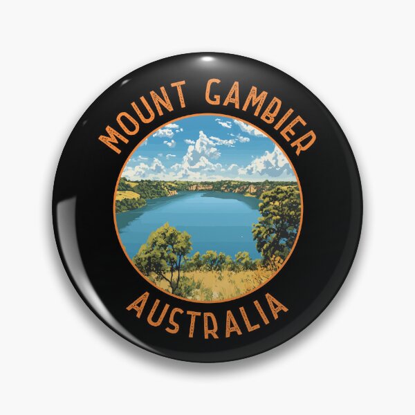 Item preview, Mount Gambier Australia Retro Distressed Circle designed and sold by KrisSidDesigns.