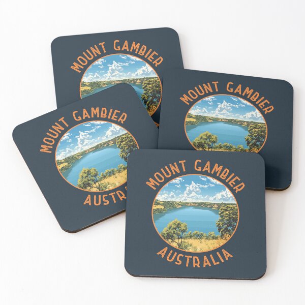 Item preview, Mount Gambier Australia Retro Distressed Circle designed and sold by KrisSidDesigns.