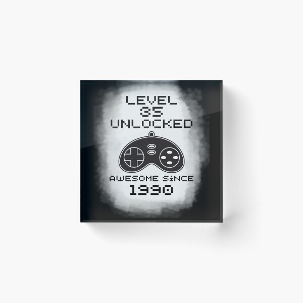 Item preview, Level 35 Unlocked Awesome Since 1990 Funny Gaming Lovers designed and sold by Nicet-shirt1.