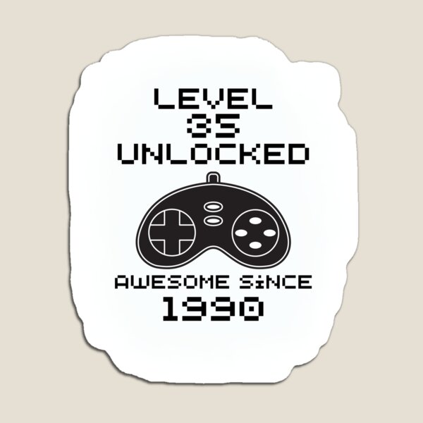 Item preview, Level 35 Unlocked Awesome Since 1990 Funny Gaming Lovers designed and sold by Nicet-shirt1.