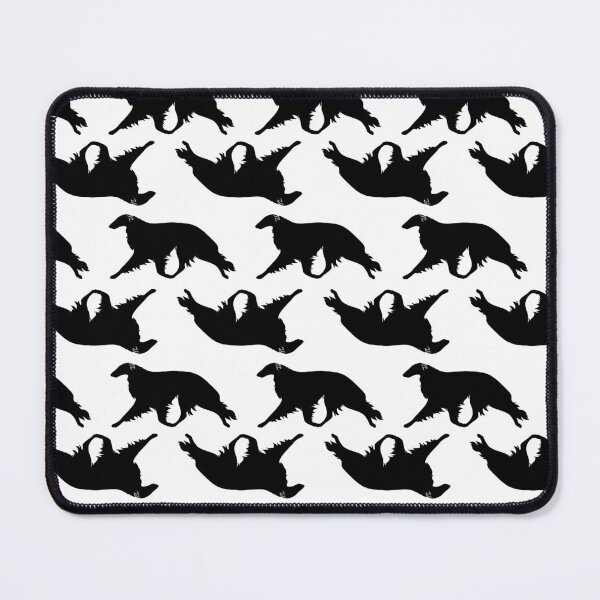 Item preview, Borzoi Silhouette Pattern in Black and White designed and sold by Spinyflowerart.