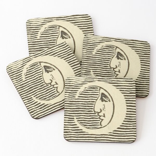 Item preview, Vintage Moon Face, Vintage Moon Drawing  designed and sold by HawthorneFlame.
