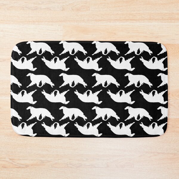 Item preview, Borzoi Silhouette Pattern in White and Black designed and sold by Spinyflowerart.