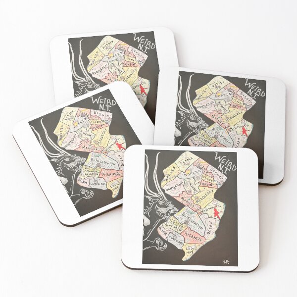 Item preview, Weird New Jersey Map designed and sold by craftyladyart.