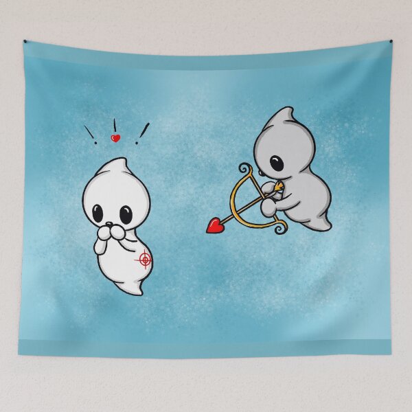 Item preview, cute Valentines Ghost fall in love designed and sold by Pezi-Creation.