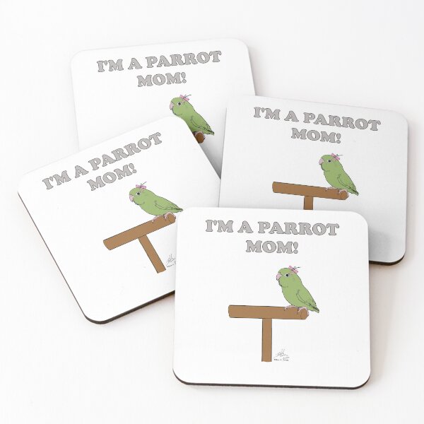 Item preview, I'm a Parrot Mom! With a Female Green Parrotlet designed and sold by Laughing Parrot Studio.
