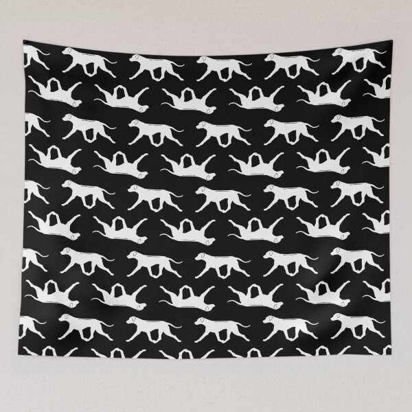 Item preview, Rhodesian Ridgeback Silhouette Pattern in White and Black designed and sold by Spinyflowerart.