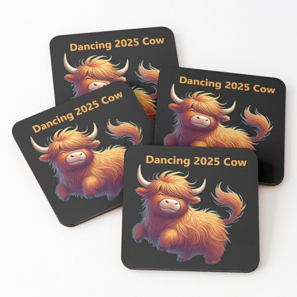 Item preview, Adorable fluffy highland cow jumping with joy designed and sold by hardingcarl2.