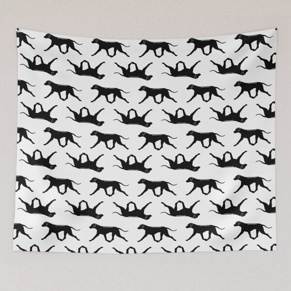 Item preview, Rhodesian Ridgeback Silhouette Pattern in Black and White designed and sold by Spinyflowerart.