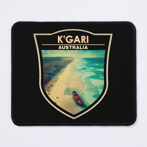 Item preview, K'gari Fraser Island Australia Travel Art Badge designed and sold by KrisSidDesigns.