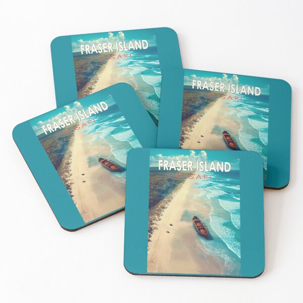 Item preview, Fraser Island K'gari Australia Travel Art Vintage designed and sold by KrisSidDesigns.
