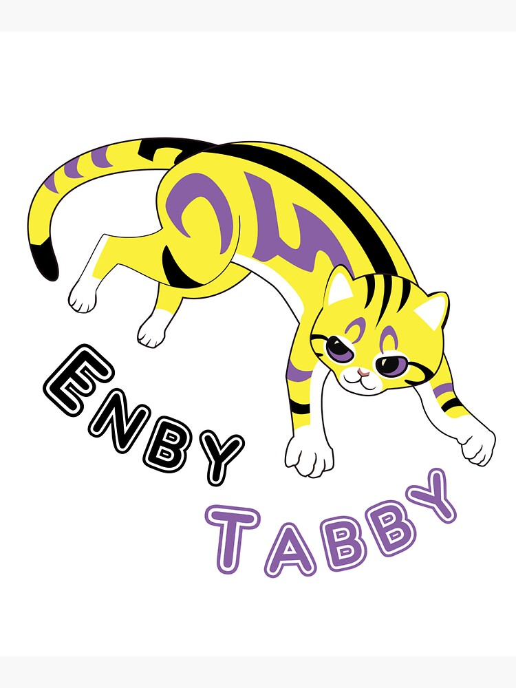 Thumbnail 5 of 5, Tote Bag, Enby Tabby (marble pattern) designed and sold by WolfberryStudio.