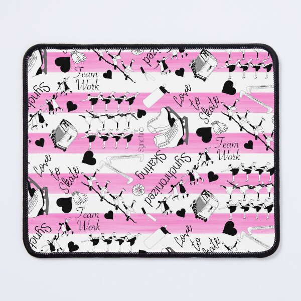 Item preview, Synchronized Skating Black and White, Striped Design on Pink designed and sold by PD-Skating.