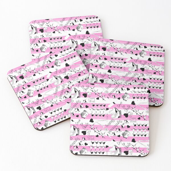 Item preview, Synchronized Skating Black and White, Striped Design on Pink designed and sold by Purposely Designed.