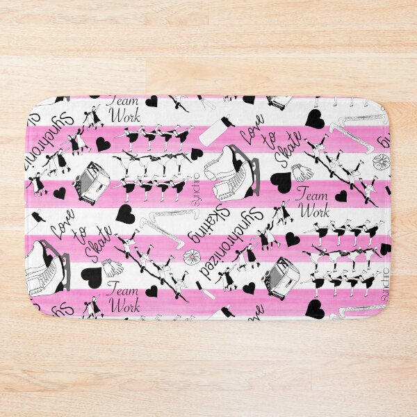 Item preview, Synchronized Skating Black and White, Striped Design on Pink designed and sold by PD-Skating.