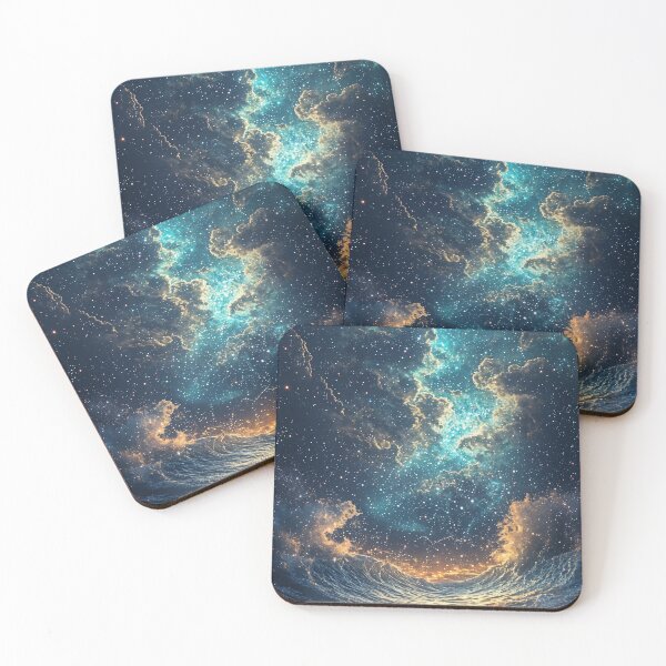 Item preview, Celestial Shores: Where the Cosmos Meets the Sea designed and sold by oanaunciuleanu.