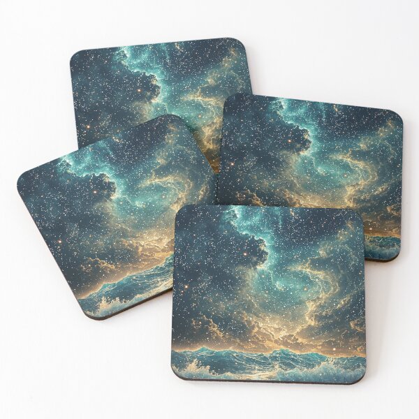 Item preview, Celestial Shores: Where the Cosmos Meets the Sea designed and sold by oanaunciuleanu.
