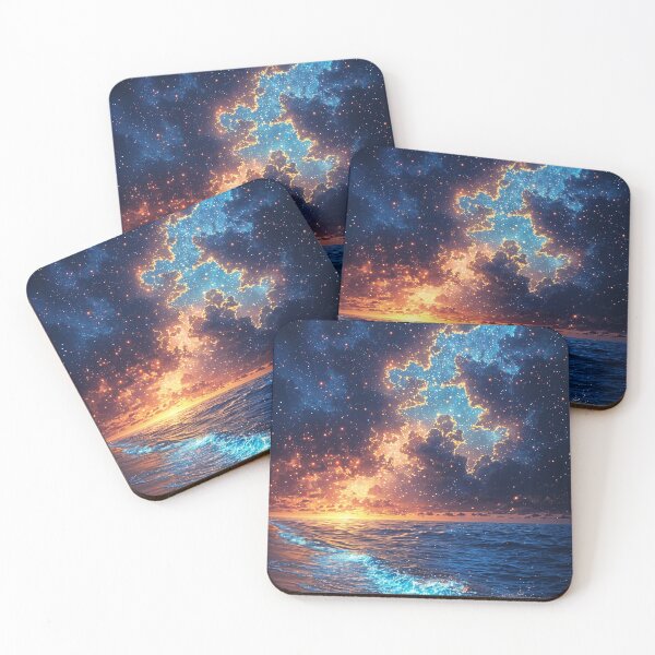 Item preview, Celestial Shores: Where the Cosmos Meets the Sea designed and sold by oanaunciuleanu.