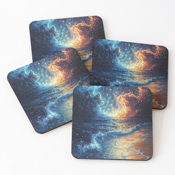 Item preview, Celestial Shores: Where the Cosmos Meets the Sea designed and sold by oanaunciuleanu.