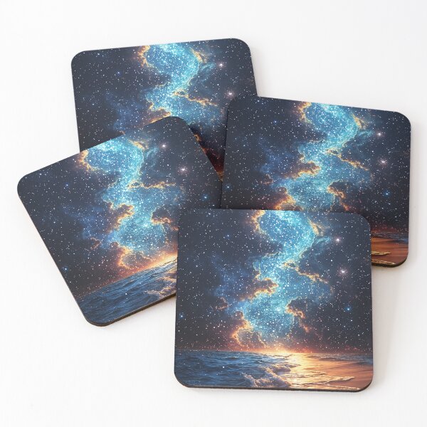 Item preview, Celestial Shores: Where the Cosmos Meets the Sea designed and sold by oanaunciuleanu.