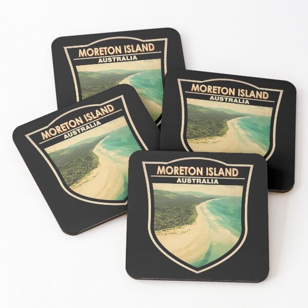 Item preview, Moreton Island Australia Travel Art Badge designed and sold by KrisSidDesigns.