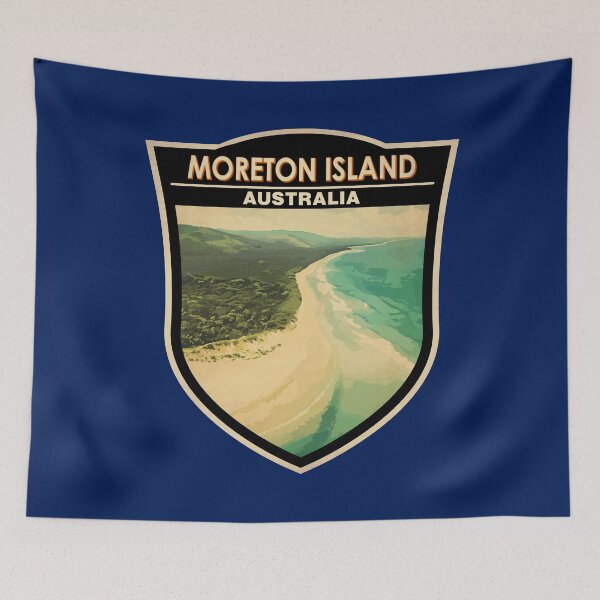 Item preview, Moreton Island Australia Travel Art Badge designed and sold by KrisSidDesigns.