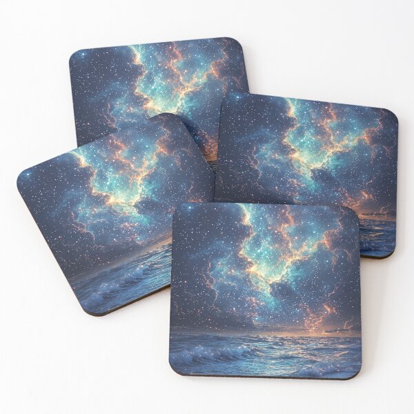 Item preview, Celestial Shores: Where the Cosmos Meets the Sea designed and sold by oanaunciuleanu.
