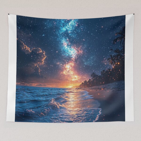 Item preview, Celestial Shores: Where the Cosmos Meets the Sea designed and sold by oanaunciuleanu.