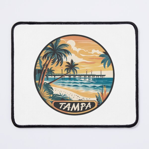Item preview, Tampa Florida | Sunset Beach Illustration - Tropical Coastal Design designed and sold by CircinusStore.
