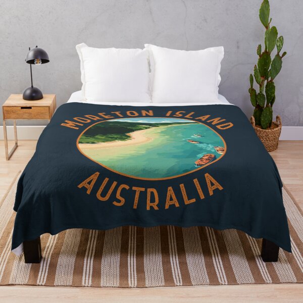 Item preview, Moreton Island Australia Retro Distressed Circle designed and sold by KrisSidDesigns.