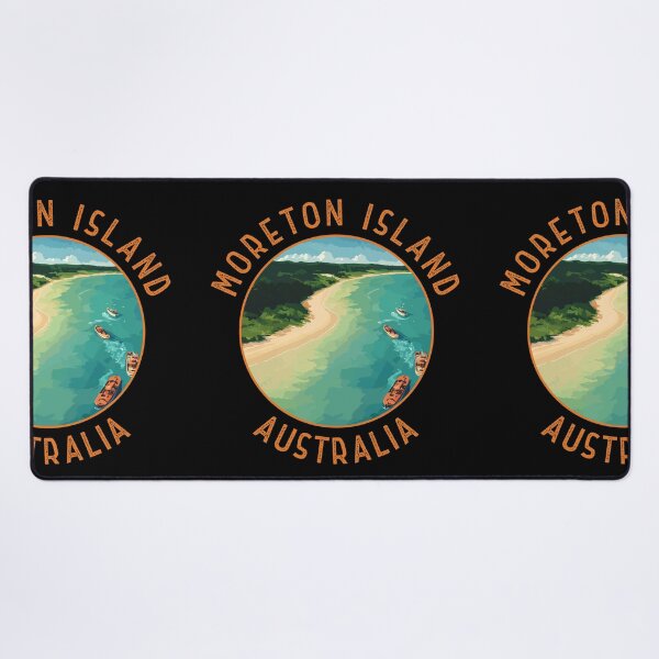 Item preview, Moreton Island Australia Retro Distressed Circle designed and sold by KrisSidDesigns.