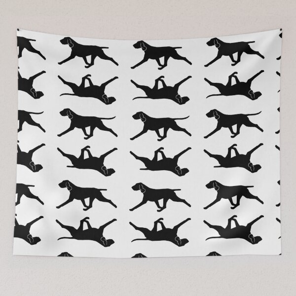 Item preview, Bracco Italiano Silhouettes Pattern in Black and White designed and sold by Spinyflowerart.