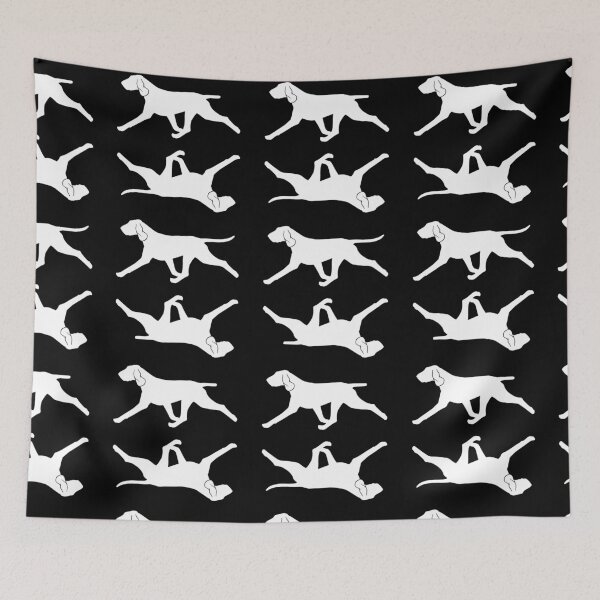 Item preview, Bracco Italiano Silhouettes Pattern in White and Black designed and sold by Spinyflowerart.