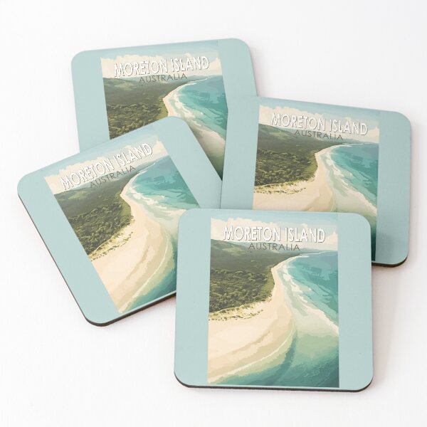 Item preview, Moreton Island Australia Travel Art Vintage designed and sold by KrisSidDesigns.