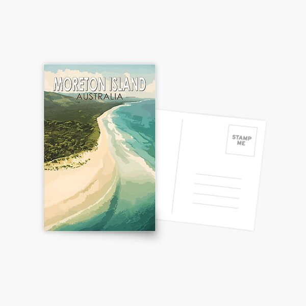 Item preview, Moreton Island Australia Travel Art Vintage designed and sold by KrisSidDesigns.