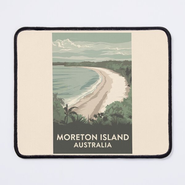 Item preview, Moreton Island Australia Illustration Travel Art Vintage designed and sold by KrisSidDesigns.
