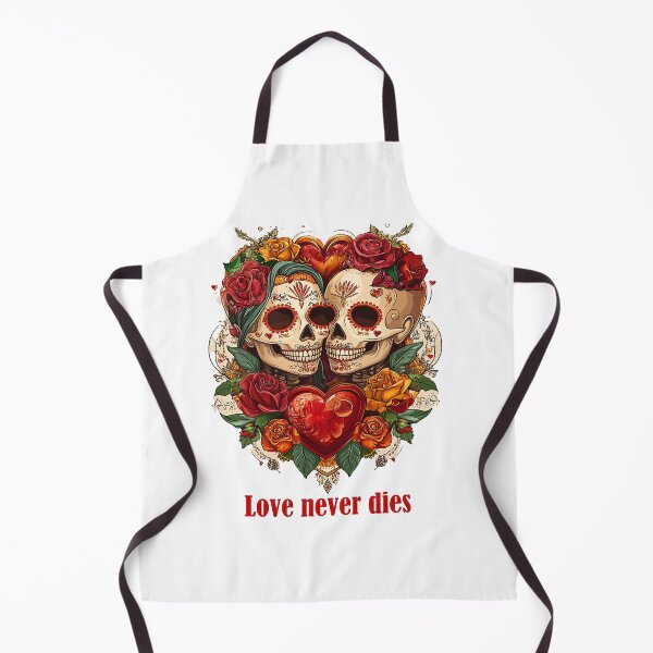 Artikelvorschau, Liebe stirbt nie – Romantisches Totenkopf-Design zum Valentinstag entworfen und verkauft von VisionaryStyle.