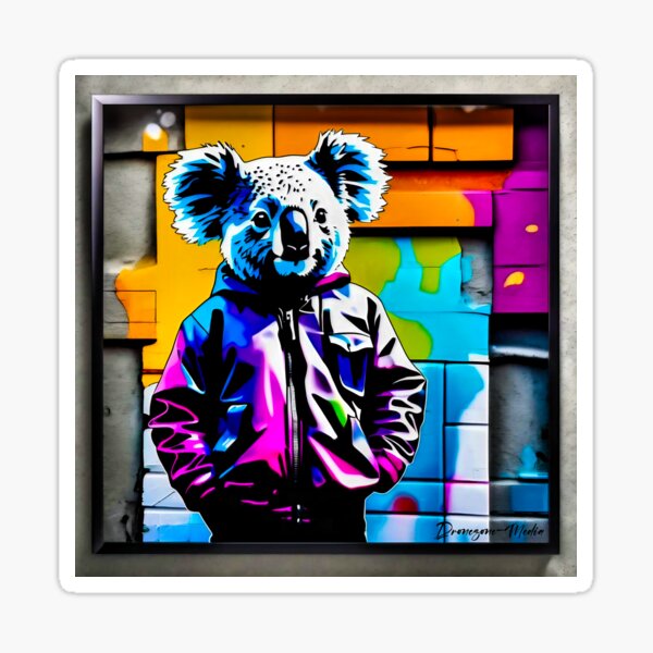 Urban graffiti street art Koala Bear Sticker