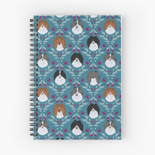 Item preview, Shelties in Teal designed and sold by Spinyflowerart.